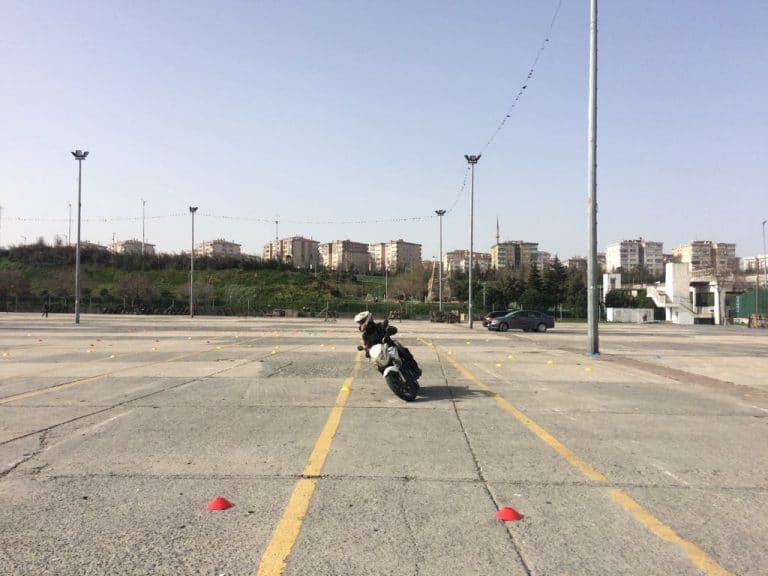 motosiklet eğitimi parkur çalışması